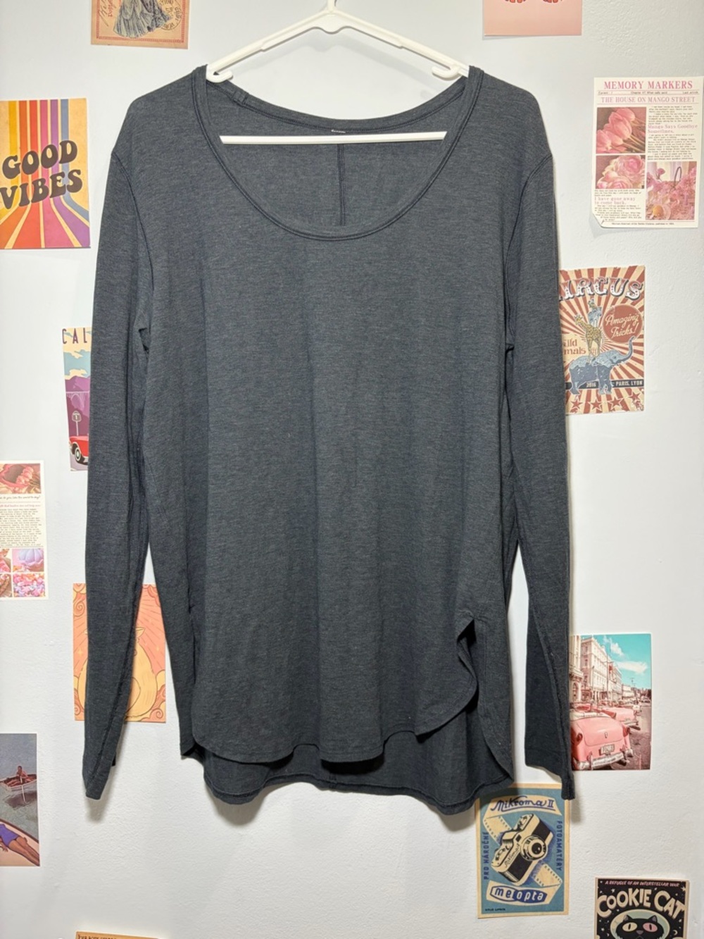 lululemon athletica Long Sleeve Scoop Neck Top - Charcoal